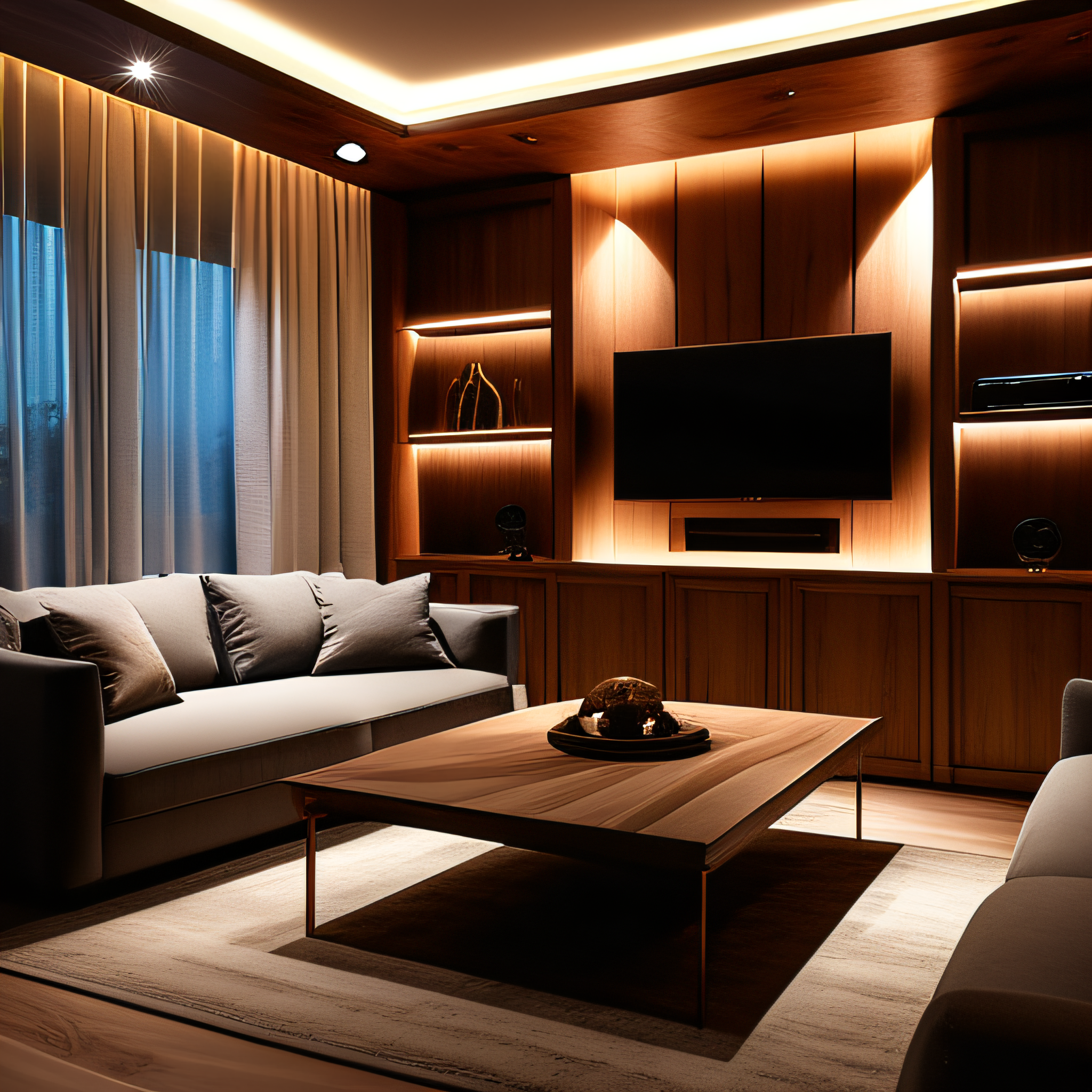 Ambient lighting scenes in a modern smart home